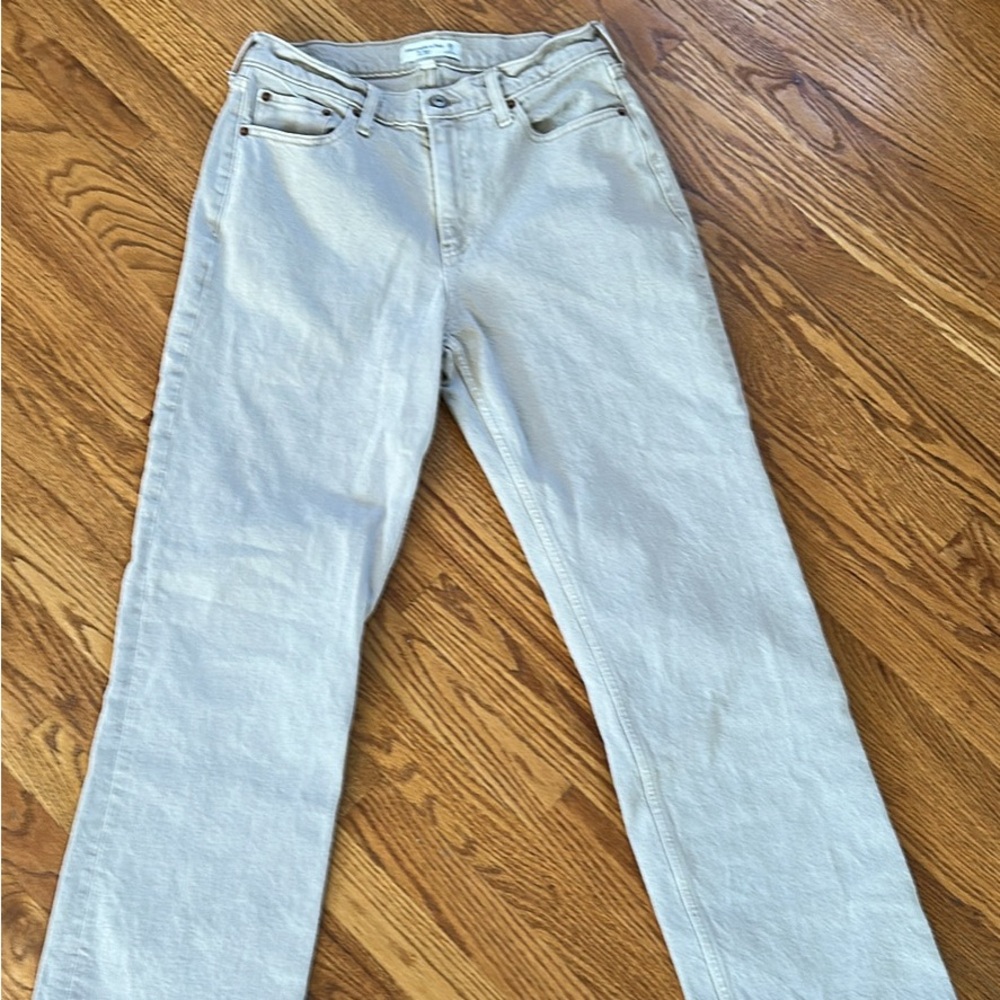 Abercrombie loose baggy tan jeans
